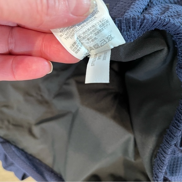 J. Crew Women Navy Blue Rickrack Ruffle Halter Tie Bandeau Swimsuit Sz 10 - Picture 4 of 8